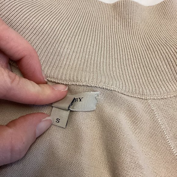 Burberry London Tan House Check Zip Front Sweater Sz S - Picture 2 of 8